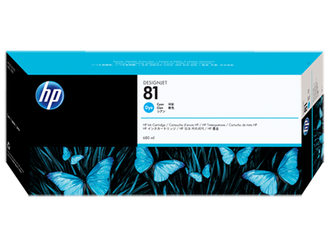 Картридж HP 81 (C4931A) 680-ml Cyan для Designjet 5000/5500