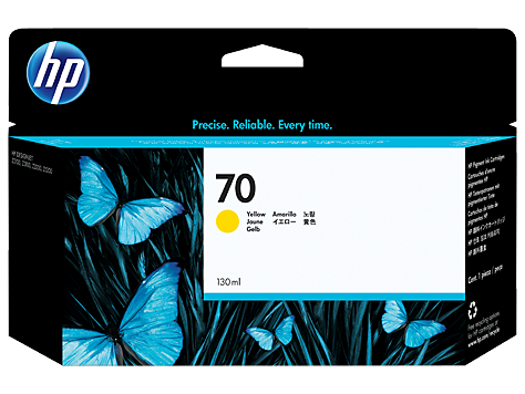 Картридж HP №70 (C9454A) (желтый) для Designjet Z2100/3100/3200/5200/5400