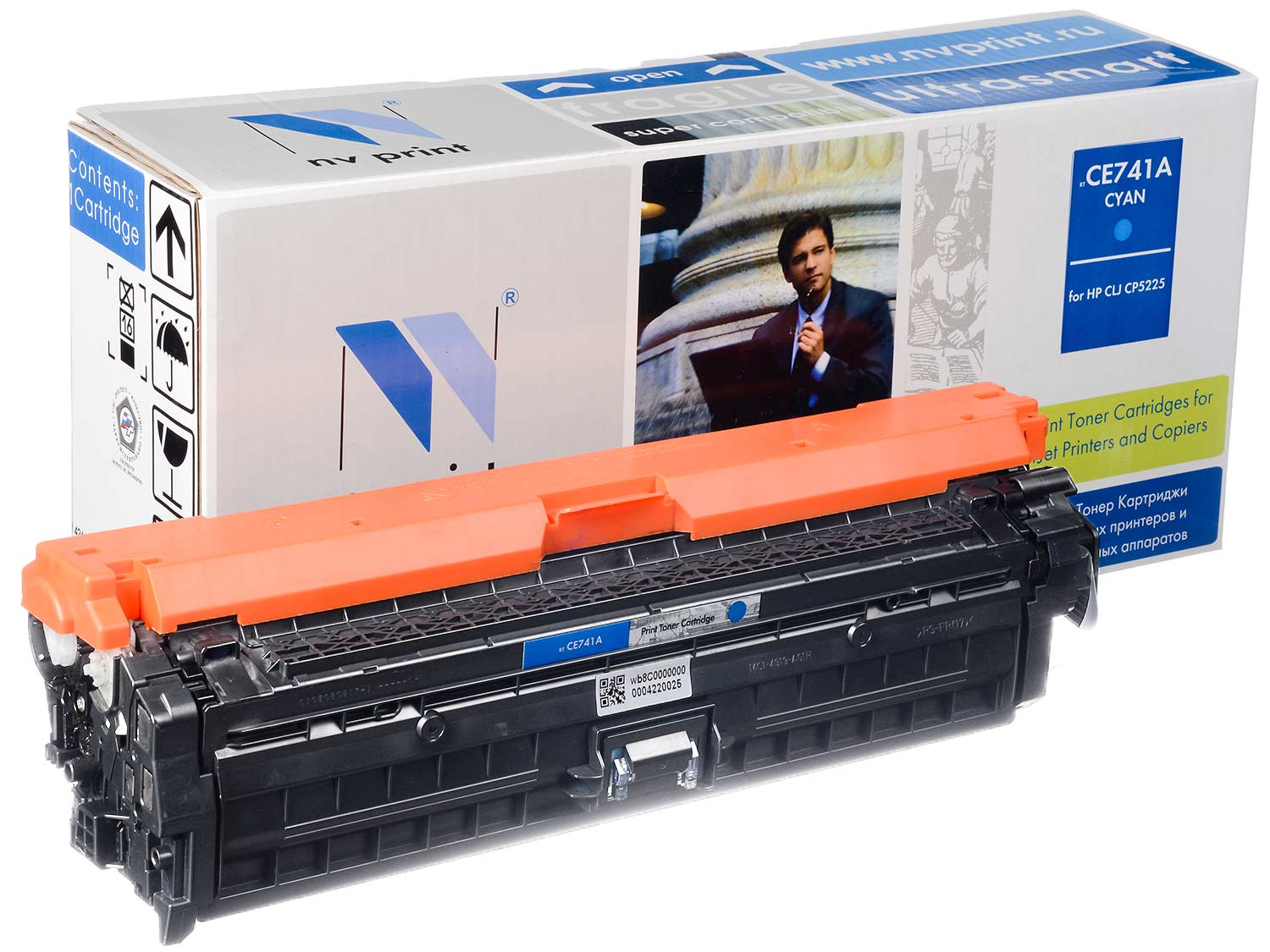 Картридж HP NV-Print (CE741A Cyan) (7,3К) для CLJ Professional CP5225 голубой