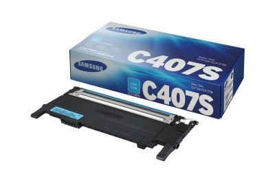 Картридж Samsung (CLT-C407S) (1,0К) для CLP-320/325/CLX-3185 голубой