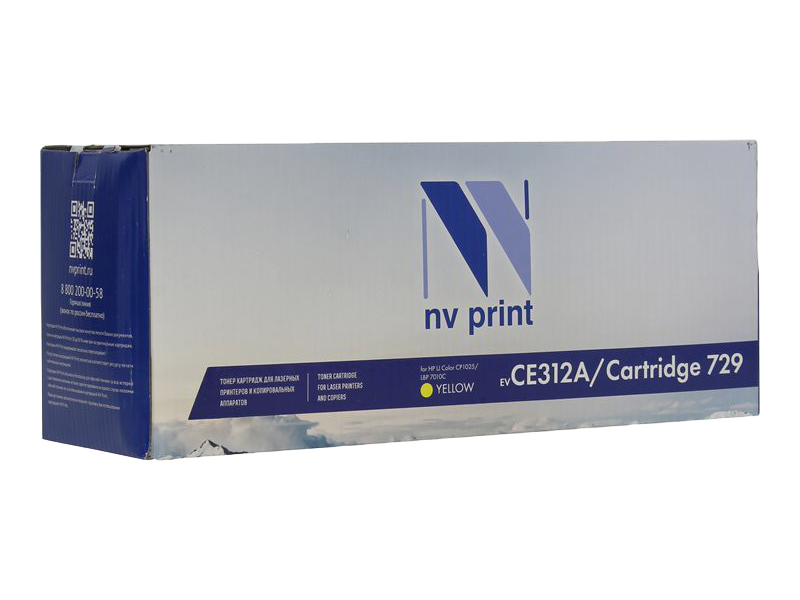 Картридж HP NV-Print (CE312A/Canon 729 Yellow) (1,0К) для CLJ CP1025/M175/M275/Canon LBP7010/7018 же