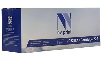 Картридж HP NV-Print (CE311A/Canon 729 Cyan) (1,0К) для CLJ CP1025/M175/M275/Canon LBP7010/7018 голу