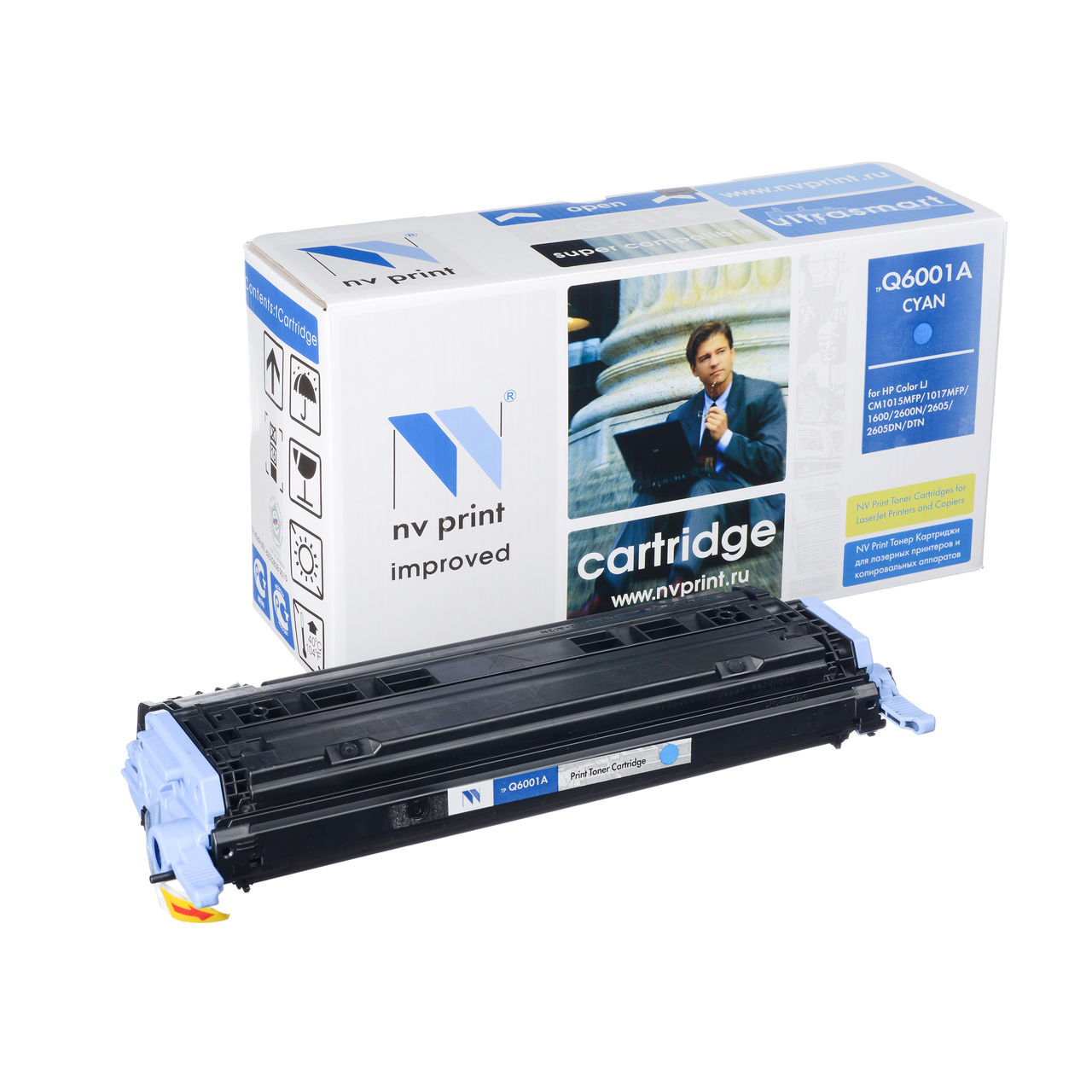 Картридж HP NV-Print (Q6001A Cyan) (2,0К) для LJ 1600/2600/2605/CM1015/1017 голубой