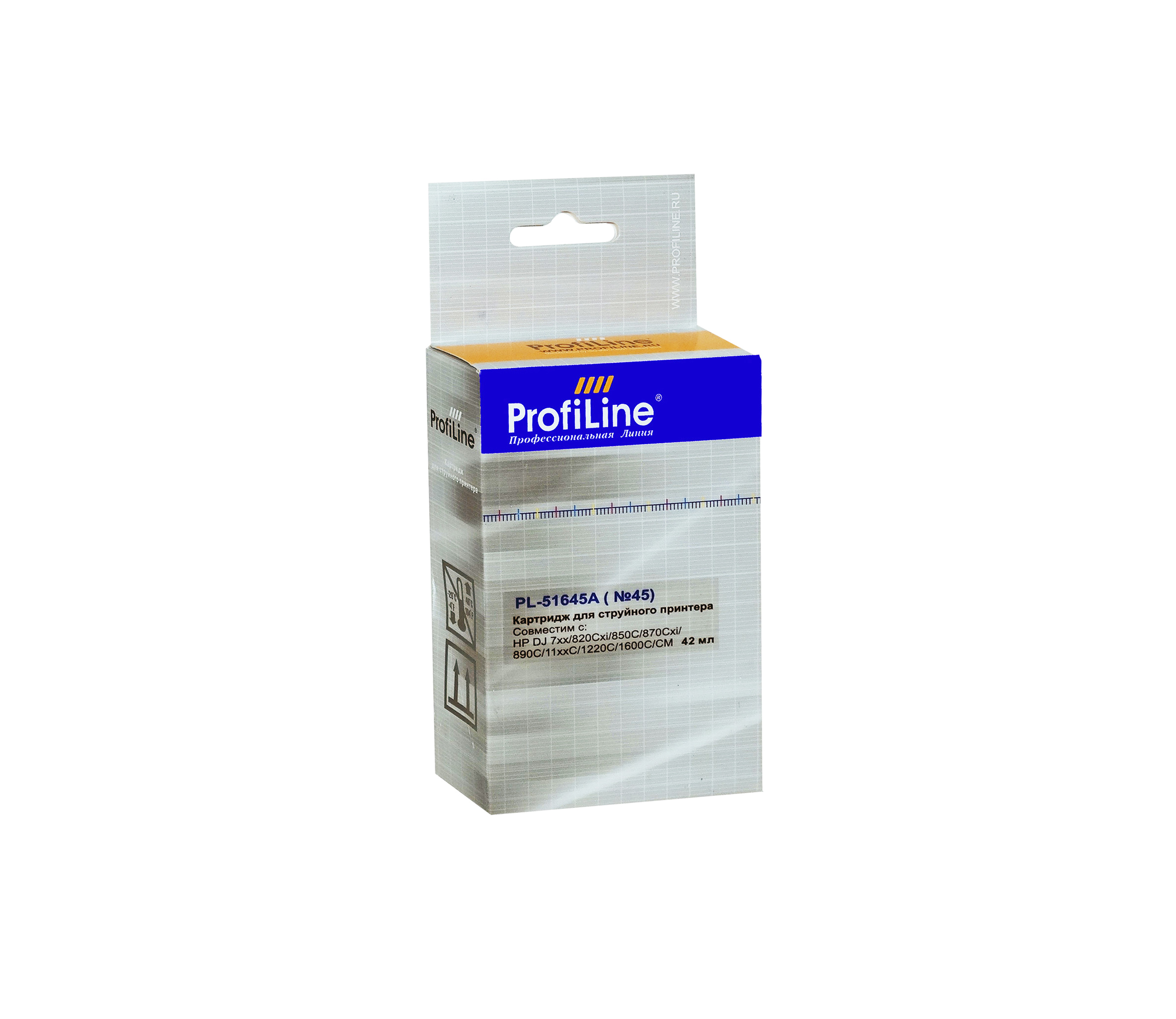 Картридж HP ProfiLine (51645A) №45 (черный) для DJ 815/855/870/959/980/1100/1120/1125/1180/1220прос 