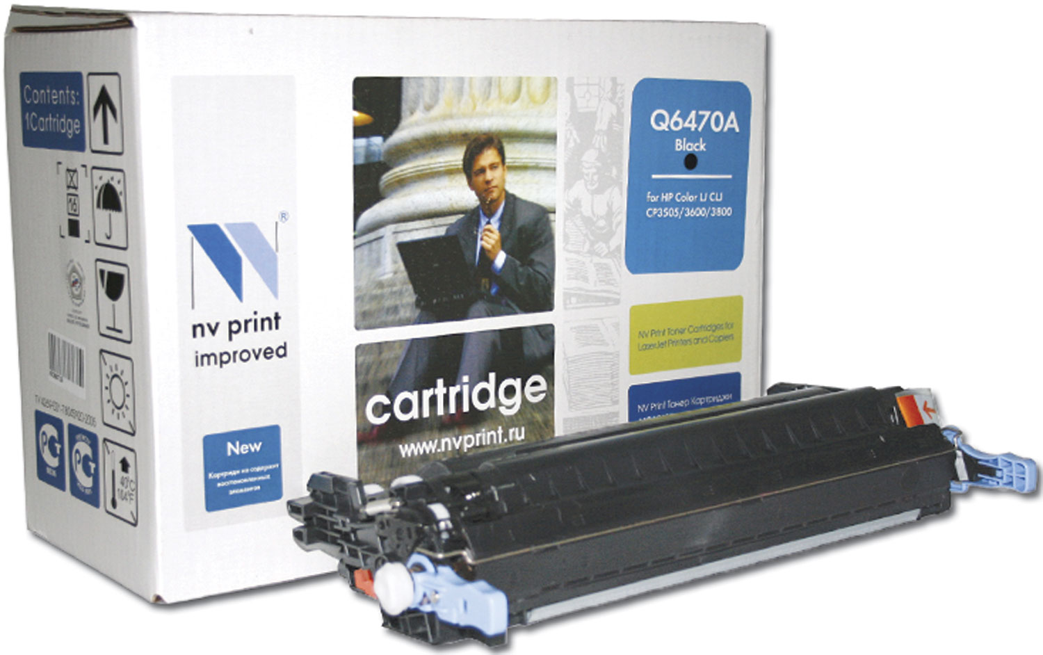 Картридж HP NV-Print (Q6470A Black) (6,0К) для CLJ CP3505/3600/3800 черный