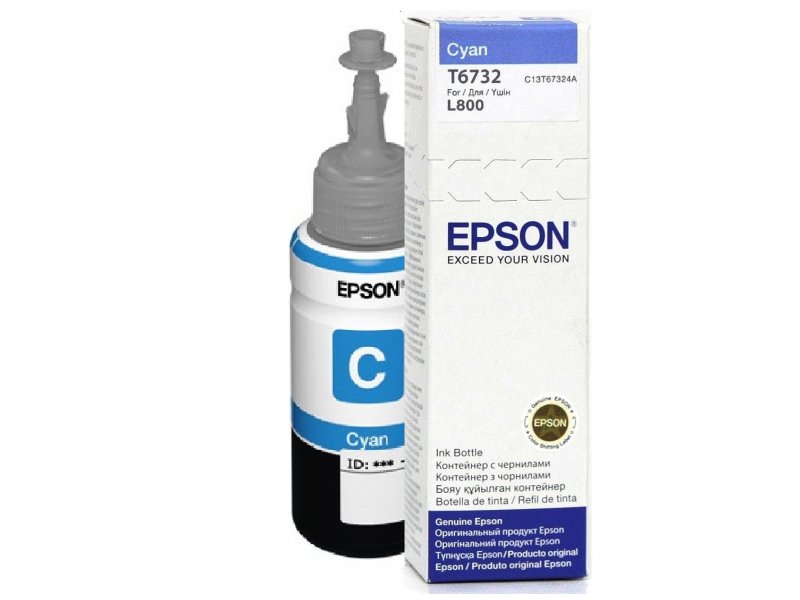 Картридж Epson 673 (C13T67324A) для L800/L805/L810/L850/L1800 голубой