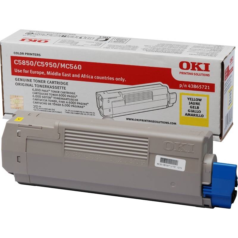 Картридж Oki (43865741/43865721) (6,0К) для C5850/5950/MC560 желтый
